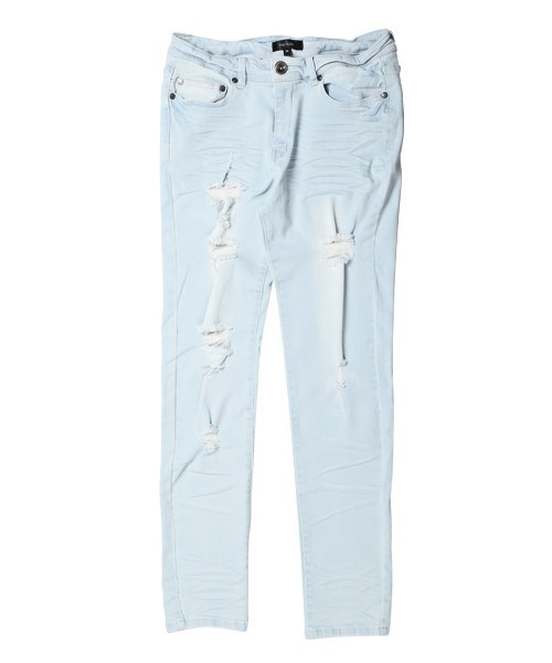 LUXSTYLE（ラグスタイル）の「ダメージクラッシュストレッチデニムスキニーアンクルパンツ（デニムパンツ・メンズ・ブルー/ブルー系その他/インディゴブルー/ブラック/グレー/ホワイト・L/M/S/XL）」の19枚目の写真