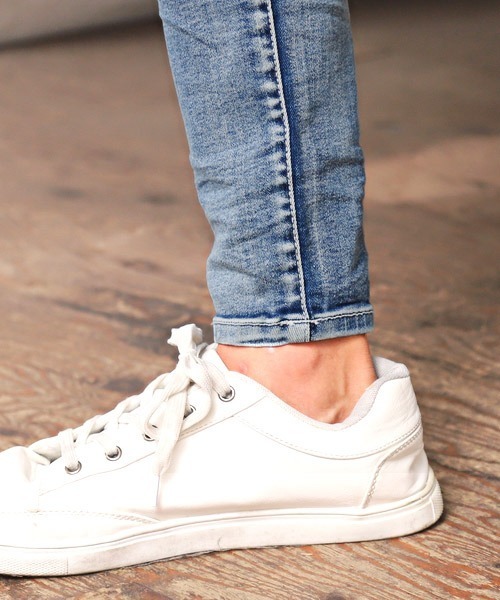 LUXSTYLE（ラグスタイル）の「ダメージクラッシュストレッチデニムスキニーアンクルパンツ（デニムパンツ・メンズ・ブルー/ブルー系その他/インディゴブルー/ブラック/グレー/ホワイト・L/M/S/XL）」の15枚目の写真