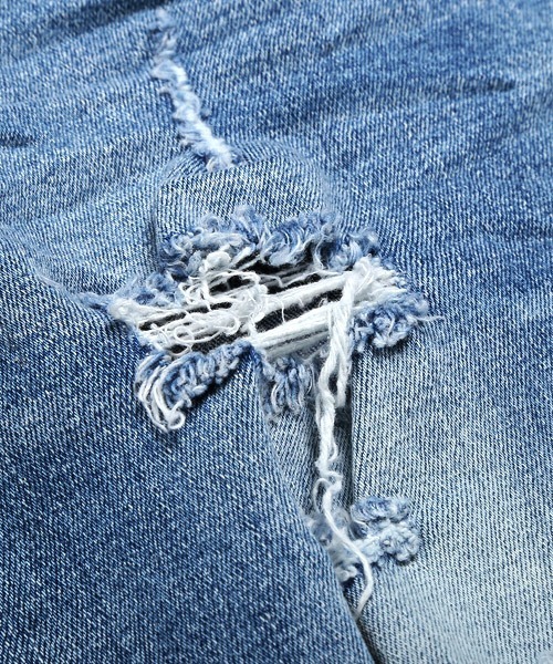 LUXSTYLE（ラグスタイル）の「ダメージクラッシュストレッチデニムスキニーアンクルパンツ（デニムパンツ・メンズ・ブルー/ブルー系その他/インディゴブルー/ブラック/グレー/ホワイト・L/M/S/XL）」の11枚目の写真