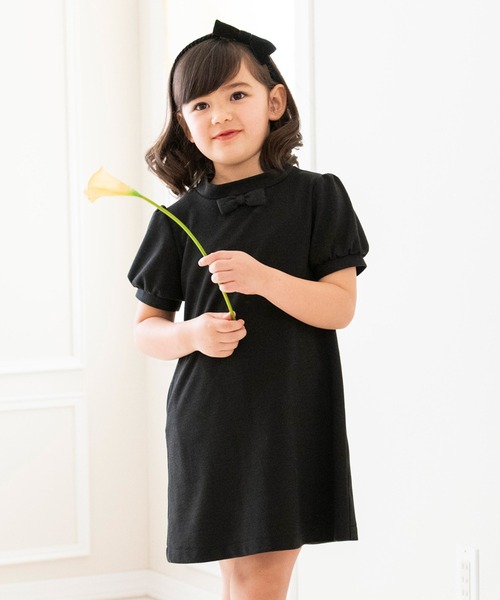 Catherine Cottage（キャサリンコテージ）の「スタンドカラー ポンチワンピース（ワンピース・キッズ・ネイビー/ピンク/ブラック・110/120/130/140/150）」の2枚目の写真