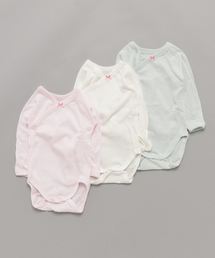 PETIT BATEAU | 針抜き長袖あわせボディ３枚組(肌着)