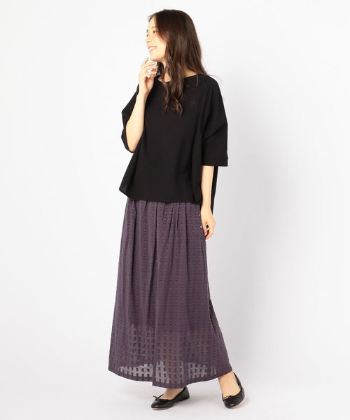 liflattie ships（リフラティ シップス）の「liflattie ships:ジョーゼットタックトップス（Tシャツ/カットソー・レディース・ブラック/オリーブ/キャメル・SMALL/MEDIUM）」の11枚目の写真