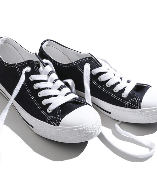 WEGO(ウィゴー)の「WEGO/キャンバスローカットスニーカー(スニーカー・レディース・ホワイト/ブラック/その他1/ブラック系その他/レッド/ブラウン/パープル/ピンク/その他2・MEDIUM/LARGE/SMALL)」の3枚目の写真