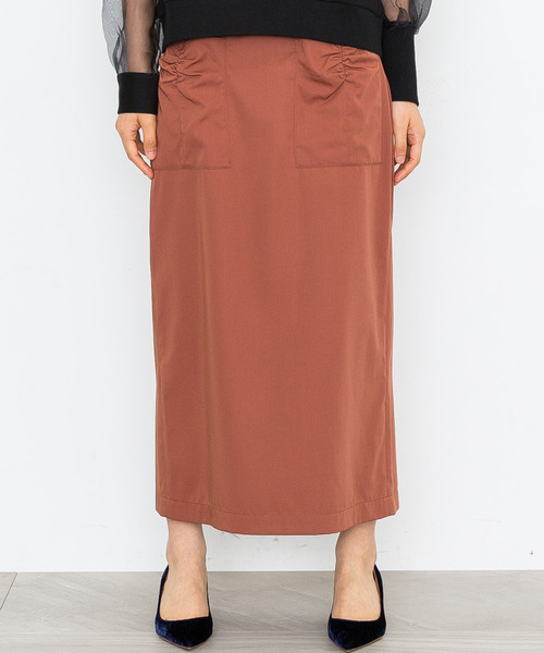 MUVEIL WORK（ミュベールワーク）の「【MUVEIL WORK】リボンディテールスカート（スカート・レディース・ネイビー/ブラウン/カーキ・38/36）」の5枚目の写真