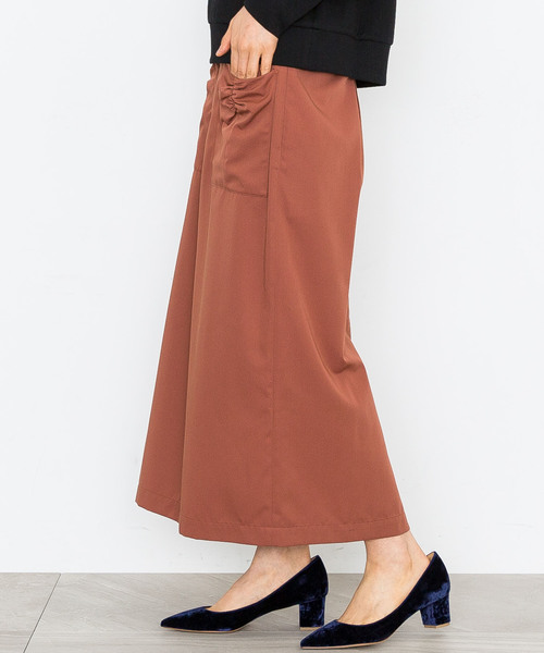 MUVEIL WORK（ミュベールワーク）の「【MUVEIL WORK】リボンディテールスカート（スカート・レディース・ネイビー/ブラウン/カーキ・38/36）」の9枚目の写真