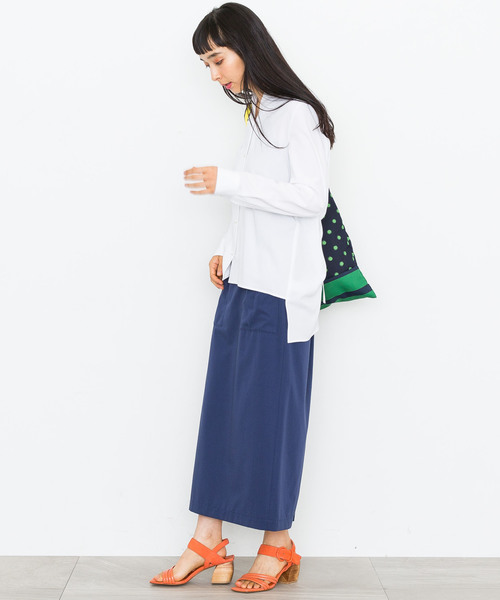 MUVEIL WORK（ミュベールワーク）の「【MUVEIL WORK】リボンディテールスカート（スカート・レディース・ネイビー/ブラウン/カーキ・38/36）」の11枚目の写真