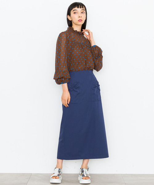 MUVEIL WORK（ミュベールワーク）の「【MUVEIL WORK】リボンディテールスカート（スカート・レディース・ネイビー/ブラウン/カーキ・38/36）」の19枚目の写真