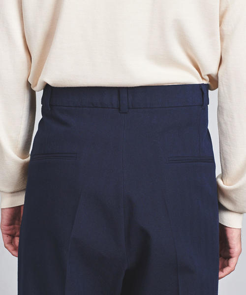 STUDIO NICHOLSON（スタジオニコルソン）の「＜STUDIO NICHOLSON（スタジオ ニコルソン）＞ ヘリンボーン ツープリーツワイド（その他パンツ・メンズ・ネイビー・SMALL/MEDIUM）」の10枚目の写真
