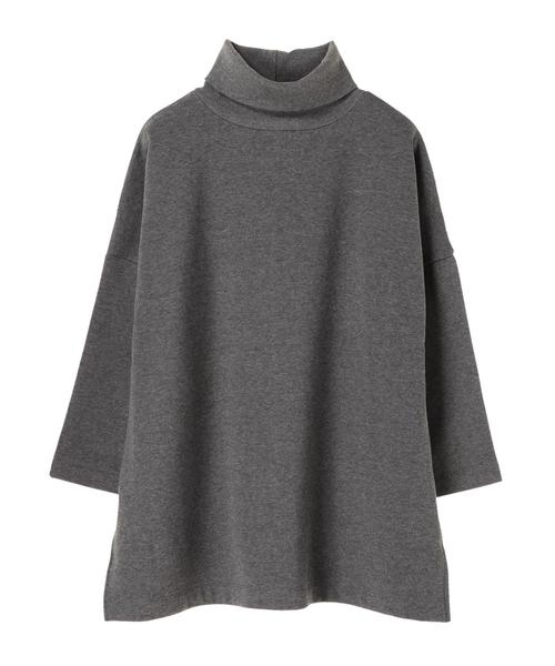 AMERICAN HOLIC（アメリカンホリック）の「・ハイネック裏毛裏起毛チュニック（Tシャツ/カットソー・レディース・チャコールグレー/ホワイト系その他/ブラック/モカ・M/L）」の13枚目の写真