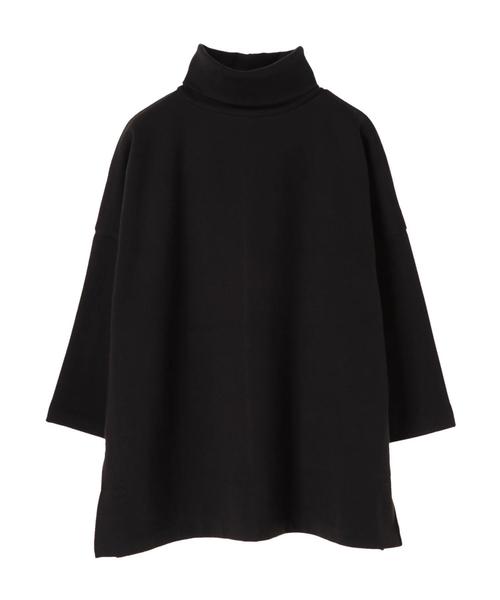 AMERICAN HOLIC（アメリカンホリック）の「・ハイネック裏毛裏起毛チュニック（Tシャツ/カットソー・レディース・チャコールグレー/ホワイト系その他/ブラック/モカ・M/L）」の7枚目の写真