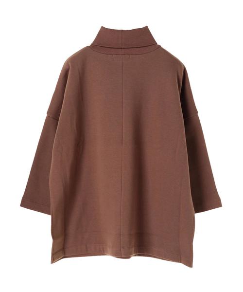 AMERICAN HOLIC（アメリカンホリック）の「・ハイネック裏毛裏起毛チュニック（Tシャツ/カットソー・レディース・チャコールグレー/ホワイト系その他/ブラック/モカ・M/L）」の9枚目の写真