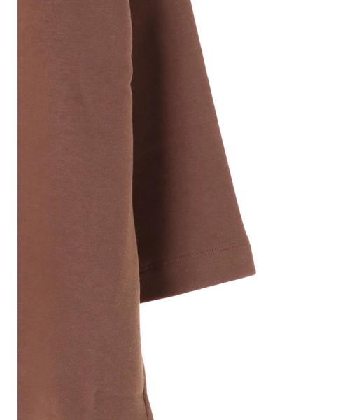 AMERICAN HOLIC（アメリカンホリック）の「・ハイネック裏毛裏起毛チュニック（Tシャツ/カットソー・レディース・チャコールグレー/ホワイト系その他/ブラック/モカ・M/L）」の12枚目の写真