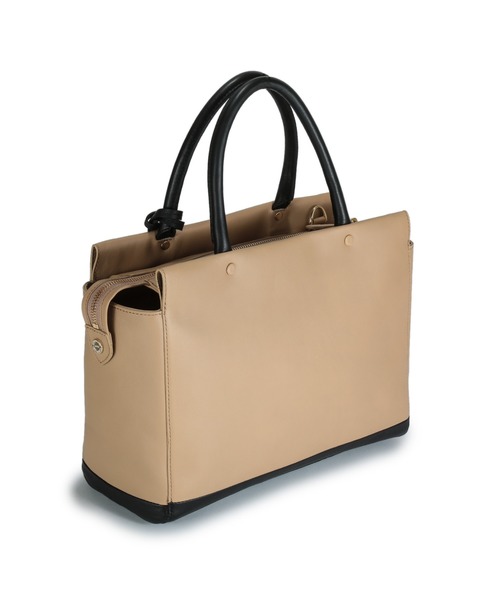 PELLE MORBIDA（ペッレモルビダ）の「VEＬA（ヴェーラ）ハンドバッグ（ショルダー付き）（ハンドバッグ・レディース・ブラック/ベージュ/グレー・FREE）」の4枚目の写真