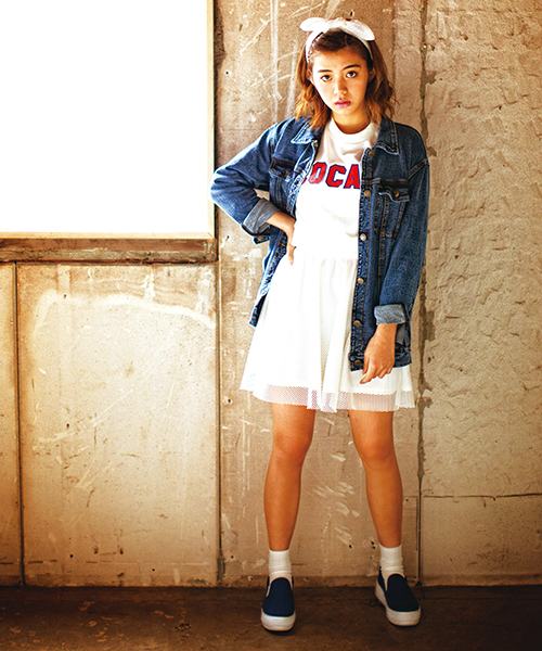 WEGO（ウィゴー）の「WEGO/BIG Gジャン（デニムジャケット・レディース・インディゴブルー/ライトインディゴブルー・FREE）」の15枚目の写真