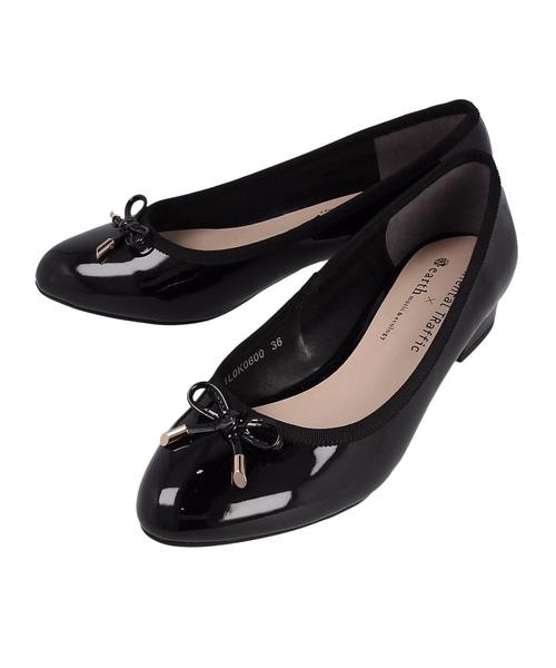 earth music&ecology（アースミュージックアンドエコロジー）の「ORiental TRaffic エナメルヒールバレー（パンプス・レディース・ブラック/レッド・38/39/36/37）」の3枚目の写真