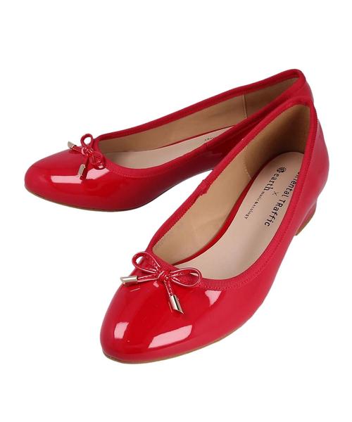 earth music&ecology（アースミュージックアンドエコロジー）の「ORiental TRaffic エナメルヒールバレー（パンプス・レディース・ブラック/レッド・38/39/36/37）」の4枚目の写真