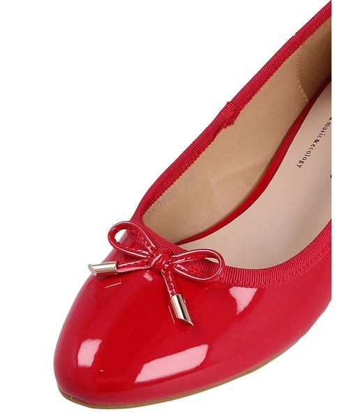 earth music&ecology（アースミュージックアンドエコロジー）の「ORiental TRaffic エナメルヒールバレー（パンプス・レディース・ブラック/レッド・38/39/36/37）」の8枚目の写真