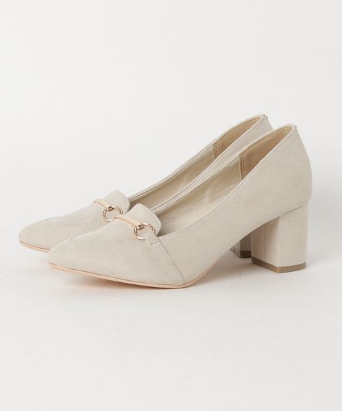TRUDEA(トルディア)の「ビット付パンプス(パンプス・レディース・ライトグレー/ブラック/グリーン/ベージュ・MEDIUM/LARGE/SMALL)」の3枚目の写真