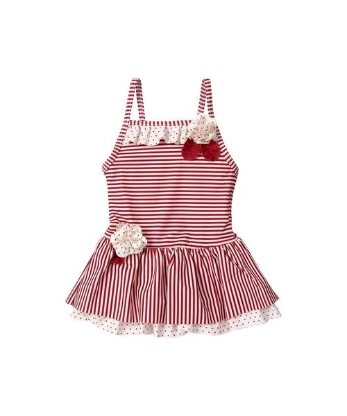 motherways(マザウェイズ)の「ガールズ ワンピース水着 全6柄(水着)」|レッド