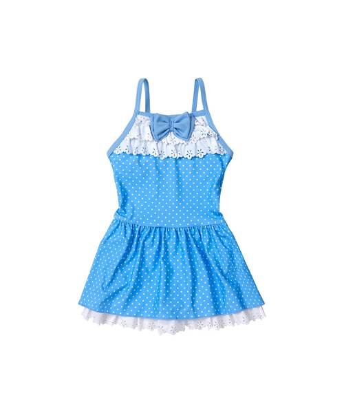 motherways(マザウェイズ)の「ガールズ ワンピース水着 全6柄(水着)」|ブルー