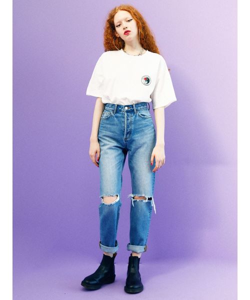 jouetie（ジュエティ）の「T&C BIG Tシャツ（Tシャツ/カットソー・レディース・ブルー/ブラック/オフホワイト・MEDIUM）」の10枚目の写真