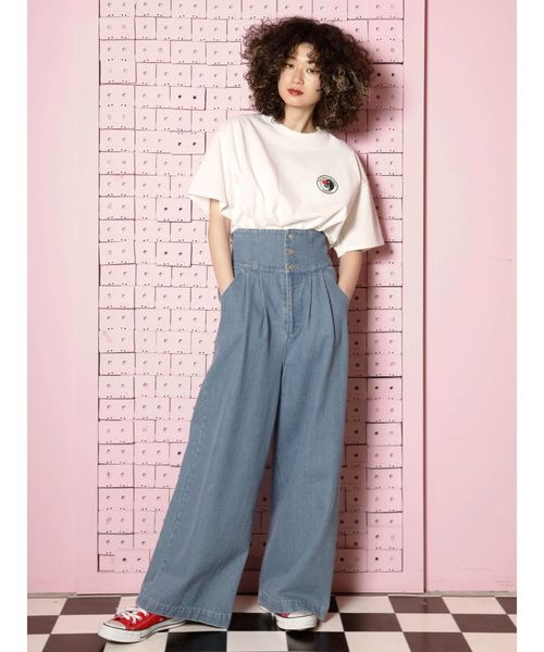 jouetie（ジュエティ）の「T&C BIG Tシャツ（Tシャツ/カットソー・レディース・ブルー/ブラック/オフホワイト・MEDIUM）」の13枚目の写真