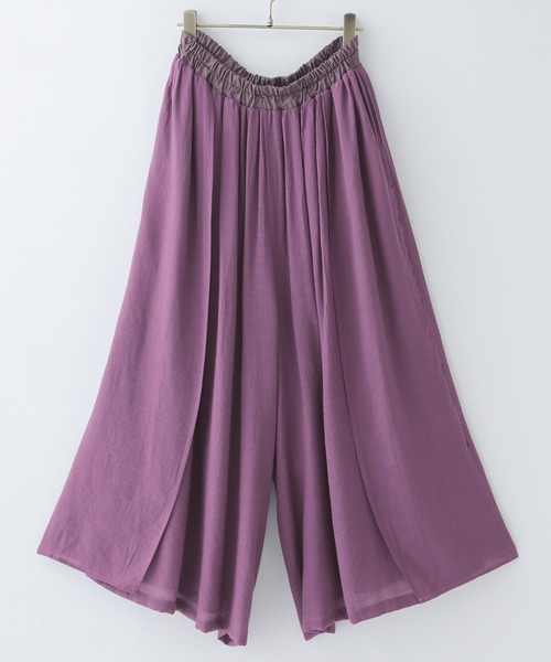 n'OrLABEL（ノアールレーベル）の「『ゆるひらスラブパンツ』（その他パンツ・レディース・ブラック/ダークブルー/テラコッタ/スモークピンク/モカ/ターメリック/ネイビー/グレー/グリーン/パープル/ミント/オレンジ・FREE）」の9枚目の写真