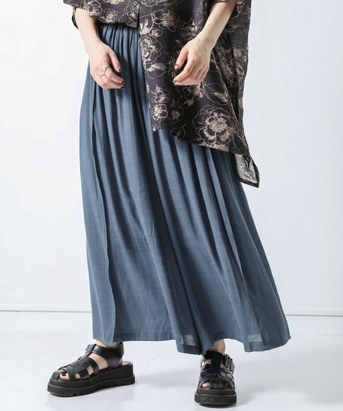 n'OrLABEL（ノアールレーベル）の「『ゆるひらスラブパンツ』（その他パンツ・レディース・ブラック/ダークブルー/テラコッタ/スモークピンク/モカ/ターメリック/ネイビー/グレー/グリーン/パープル/ミント/オレンジ・FREE）」の8枚目の写真