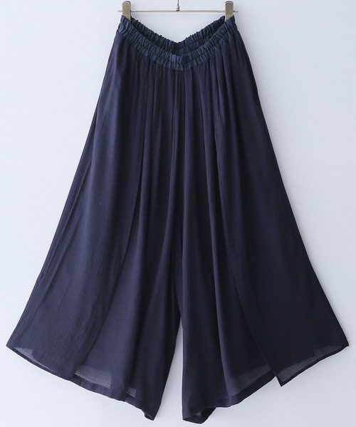 n'OrLABEL（ノアールレーベル）の「『ゆるひらスラブパンツ』（その他パンツ・レディース・ブラック/ダークブルー/テラコッタ/スモークピンク/モカ/ターメリック/ネイビー/グレー/グリーン/パープル/ミント/オレンジ・FREE）」の7枚目の写真