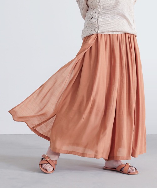 n'OrLABEL（ノアールレーベル）の「『ゆるひらスラブパンツ』（その他パンツ・レディース・ブラック/ダークブルー/テラコッタ/スモークピンク/モカ/ターメリック/ネイビー/グレー/グリーン/パープル/ミント/オレンジ・FREE）」の12枚目の写真