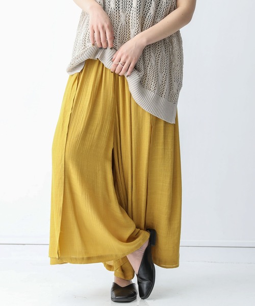 n'OrLABEL（ノアールレーベル）の「『ゆるひらスラブパンツ』（その他パンツ・レディース・ブラック/ダークブルー/テラコッタ/スモークピンク/モカ/ターメリック/ネイビー/グレー/グリーン/パープル/ミント/オレンジ・FREE）」の10枚目の写真