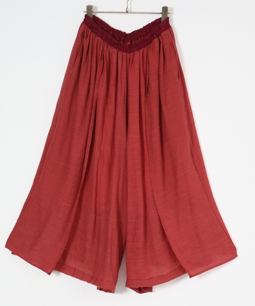 n'OrLABEL（ノアールレーベル）の「『ゆるひらスラブパンツ』（その他パンツ・レディース・ブラック/ダークブルー/テラコッタ/スモークピンク/モカ/ターメリック/ネイビー/グレー/グリーン/パープル/ミント/オレンジ・FREE）」の4枚目の写真