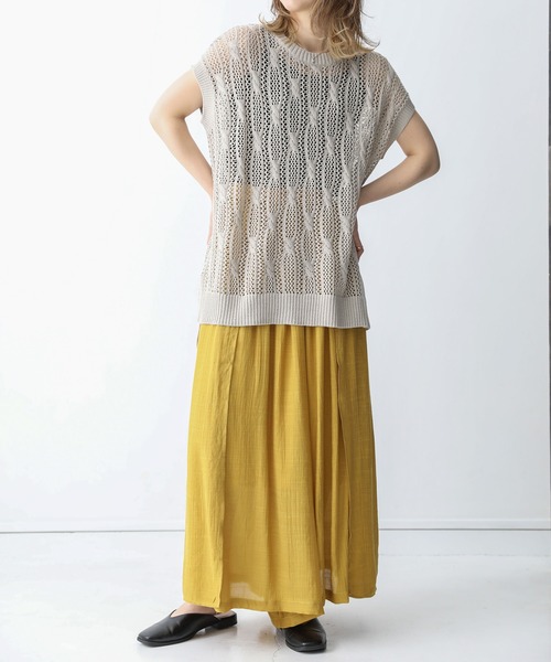 n'OrLABEL（ノアールレーベル）の「『ゆるひらスラブパンツ』（その他パンツ・レディース・ブラック/ダークブルー/テラコッタ/スモークピンク/モカ/ターメリック/ネイビー/グレー/グリーン/パープル/ミント/オレンジ・FREE）」の22枚目の写真