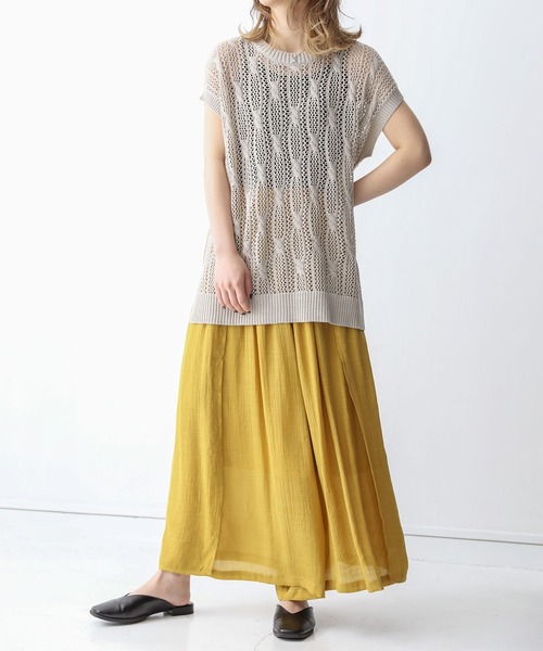 n'OrLABEL（ノアールレーベル）の「『ゆるひらスラブパンツ』（その他パンツ・レディース・ブラック/ダークブルー/テラコッタ/スモークピンク/モカ/ターメリック/ネイビー/グレー/グリーン/パープル/ミント/オレンジ・FREE）」の21枚目の写真