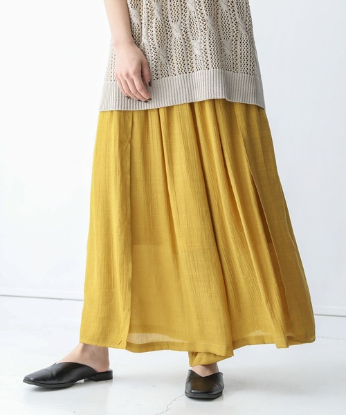 n'OrLABEL（ノアールレーベル）の「『ゆるひらスラブパンツ』（その他パンツ・レディース・ブラック/ダークブルー/テラコッタ/スモークピンク/モカ/ターメリック/ネイビー/グレー/グリーン/パープル/ミント/オレンジ・FREE）」の19枚目の写真