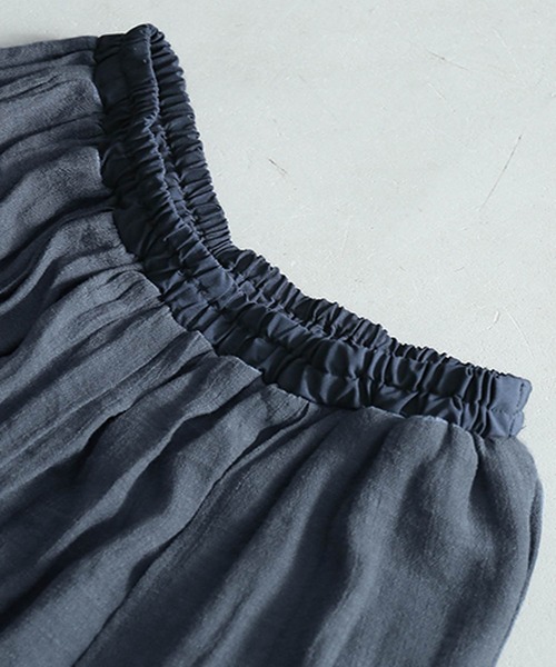 n'OrLABEL（ノアールレーベル）の「『ゆるひらスラブパンツ』（その他パンツ・レディース・ブラック/ダークブルー/テラコッタ/スモークピンク/モカ/ターメリック/ネイビー/グレー/グリーン/パープル/ミント/オレンジ・FREE）」の16枚目の写真