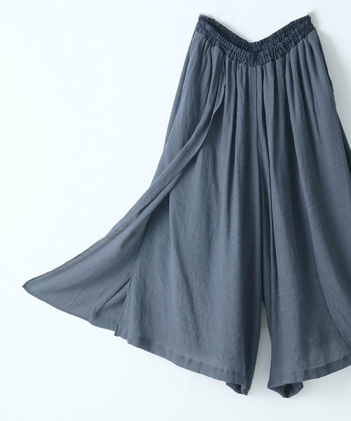 n'OrLABEL（ノアールレーベル）の「『ゆるひらスラブパンツ』（その他パンツ・レディース・ブラック/ダークブルー/テラコッタ/スモークピンク/モカ/ターメリック/ネイビー/グレー/グリーン/パープル/ミント/オレンジ・FREE）」の18枚目の写真