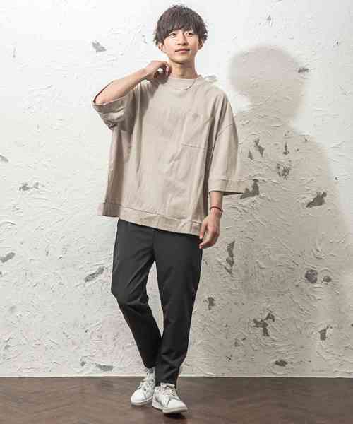 MinoriTY（マイノリティ）の「ポケット付きビッグTシャツ　ビッグシルエット（Tシャツ/カットソー・メンズ・ブラック/ネイビー/モカ/ブラウン/ブルー/ベージュ・L/M）」の21枚目の写真