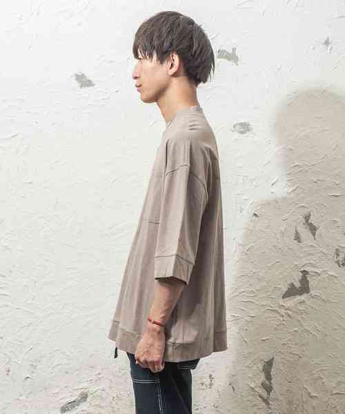 MinoriTY（マイノリティ）の「ポケット付きビッグTシャツ　ビッグシルエット（Tシャツ/カットソー・メンズ・ブラック/ネイビー/モカ/ブラウン/ブルー/ベージュ・L/M）」の13枚目の写真