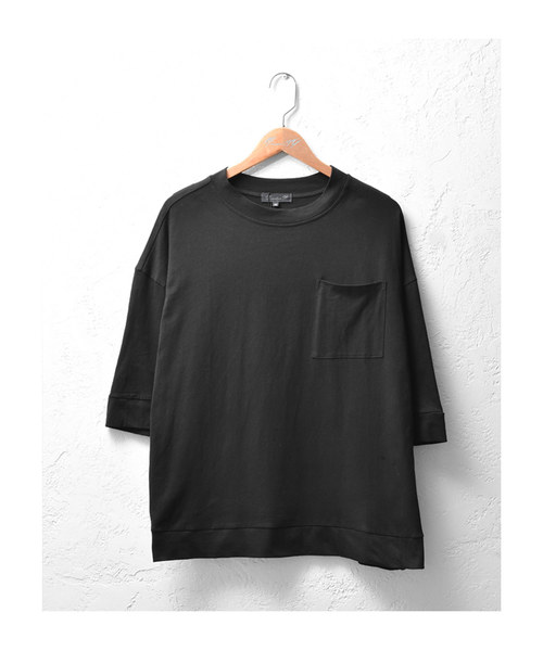 MinoriTY（マイノリティ）の「ポケット付きビッグTシャツ　ビッグシルエット（Tシャツ/カットソー・メンズ・ブラック/ネイビー/モカ/ブラウン/ブルー/ベージュ・L/M）」の8枚目の写真