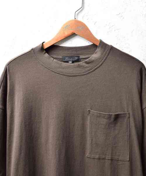 MinoriTY（マイノリティ）の「ポケット付きビッグTシャツ　ビッグシルエット（Tシャツ/カットソー・メンズ・ブラック/ネイビー/モカ/ブラウン/ブルー/ベージュ・L/M）」の14枚目の写真