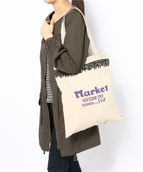 coen（コーエン）の「【Market】コットンリネンキャンバスロゴトート（トートバッグ・レディース・その他1・フリー）」の5枚目の写真