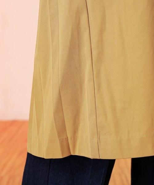natural couture(ナチュラルクチュール)の「バックプリーツトレンチコート(トレンチコート・レディース・マスタード/キャメル/チェック・FREE)」の21枚目の写真