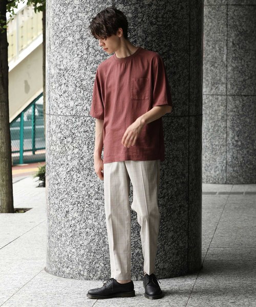 JUNRED（ジュンレッド）の「【リラックスシルエット】麻ビンテージ布帛Tシャツ（Tシャツ/カットソー・メンズ・ホワイト系その他6/グリーン系その他/ネイビー/パープル・M/S/L/LL）」の10枚目の写真