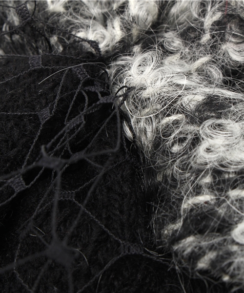 Ray BEAMS（レイビームス）の「BERNSTOCK SPEIRS for BEAMS / 別注 モヘヤリボン ベール ニットキャップ（ニットキャップ/ビーニー・レディース・ブラック・ONE SIZE）」の2枚目の写真