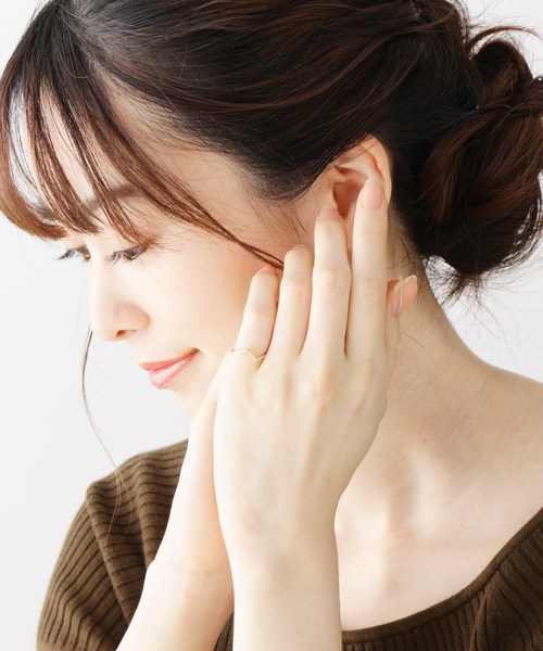 COCOSHNIK（ココシュニック）の「K10Zライン ピンキーリング（リング・レディース・ホワイト系その他7・5号/3号）」の6枚目の写真