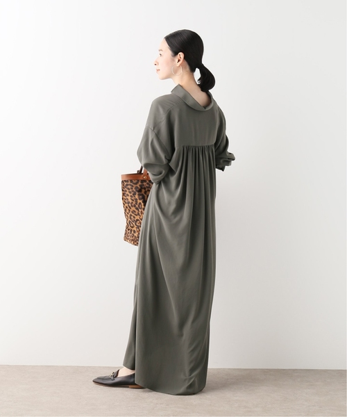 journal standard L'essage(ジャーナルスタンダードレサージュ)の「ツイルマキシマキシワンピース(ワンピース・レディース・チャコールグレー/オートミール/ブラウン・FREE)」の10枚目の写真