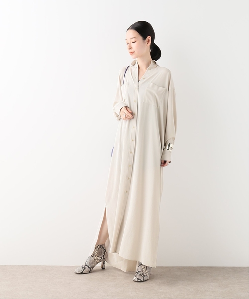 journal standard L'essage(ジャーナルスタンダードレサージュ)の「ツイルマキシマキシワンピース(ワンピース・レディース・チャコールグレー/オートミール/ブラウン・FREE)」の11枚目の写真