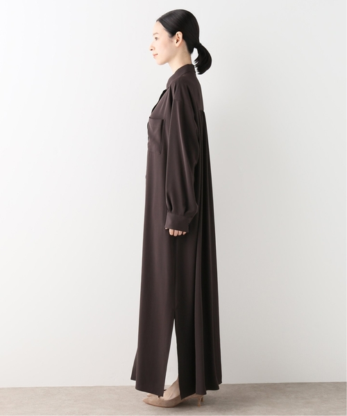 journal standard L'essage(ジャーナルスタンダードレサージュ)の「ツイルマキシマキシワンピース(ワンピース・レディース・チャコールグレー/オートミール/ブラウン・FREE)」の16枚目の写真