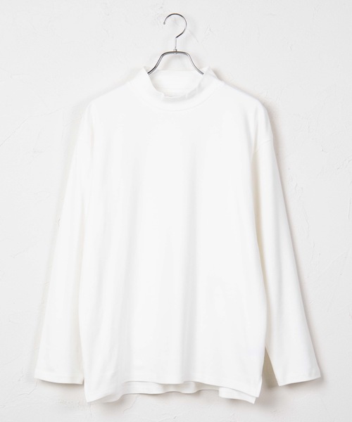 WEGO(ウィゴー)の「WEGO/キープヒートモックネックカットソー(Tシャツ/カットソー・メンズ・ホワイト/ブラック・MEDIUM/LARGE)」の1枚目の写真